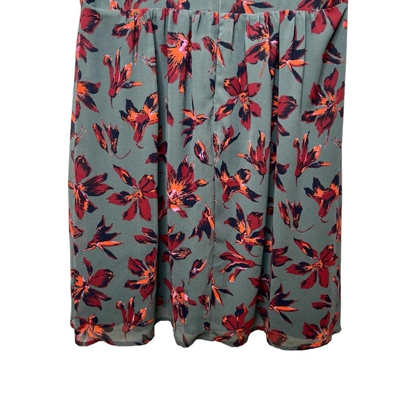 Madewell Ruffle Sleeve Women’s Dress In Winter Orchid Dark Florals Sz 4 - Picture 13 of 13